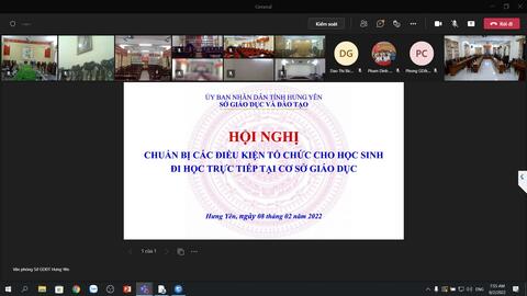 Hội nghị trực tuyến về công tác chuẩn bị các điều kiện tổ chức dạy học trực tiếp tại các cơ sở giáo dục